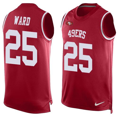 Nike 49ers #20 Jimmie Ward Red Team Color Men's Stitched NFL Limited Tank Top Jersey